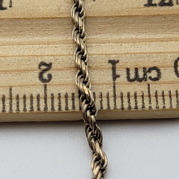 Vintage Italian Sterling Silver Rope Chain Necklace 31" Lobster Clasp Tarnished - Picture 7 of 7